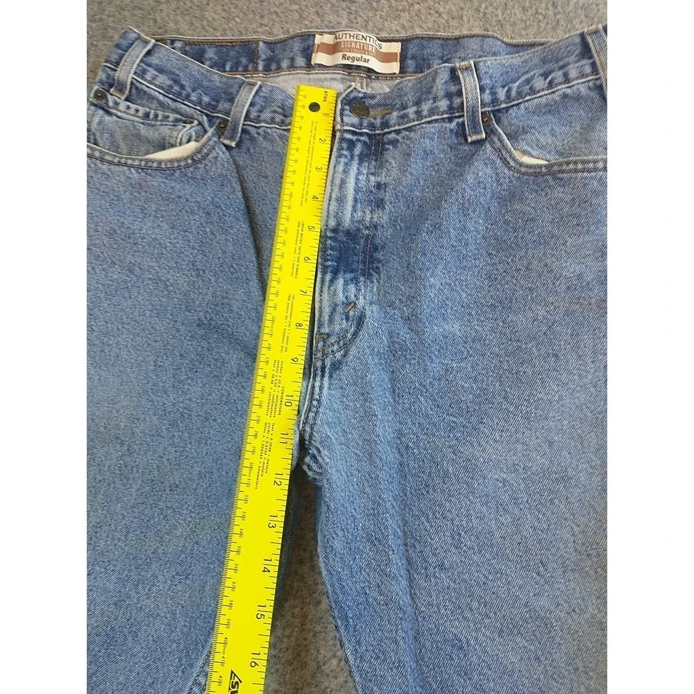 Levi Strauss Signature Mens Regular Fit Light Wash Blue Denim Jeans W36 L29